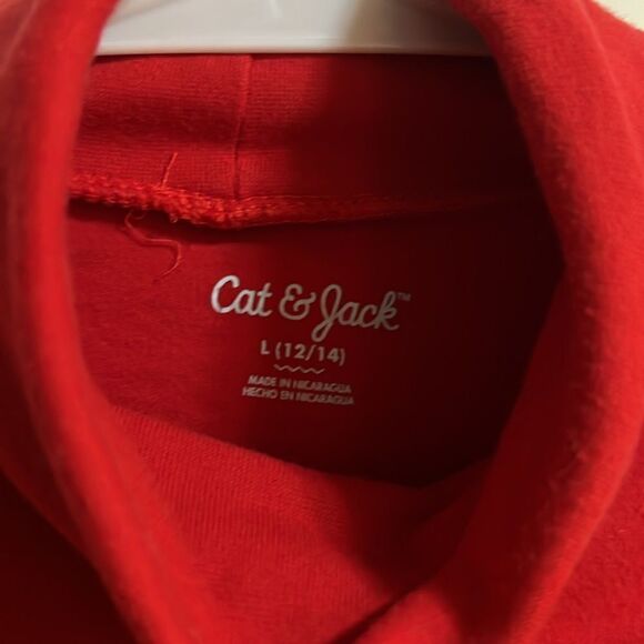 Cat & Jack size 12/14 kids red turtleneck - Picture 2 of 4